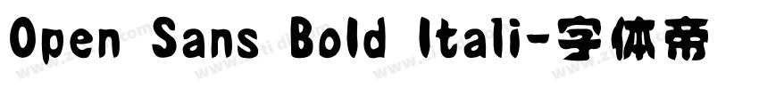Open Sans BoId Itali字体转换